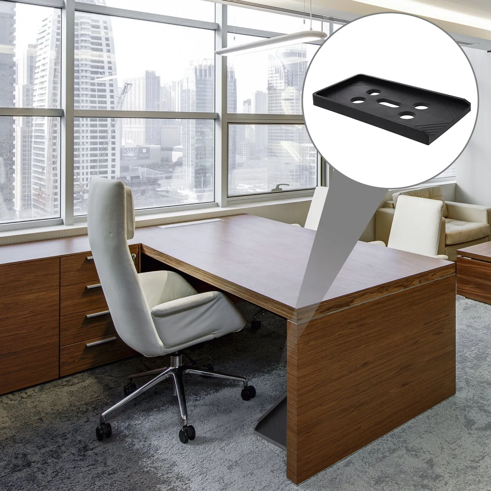 

Computer Mainframe Mobile Stand Plastic CPU Bracket Brake Wheel Computer Case Holder Heat Dissipation Movable Host Rack