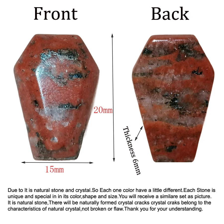 20mm Natural Agate Stone Mineral Crystal Quartz Coffin Board Rock Chakra Reiki Energy Healing Room Home Decor Decoration Maison view 2