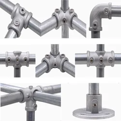 OD 20mm Aluminum alloy pipe fitting Pipe joint Connector Elbow Tee Base Flat Fitting Connection Fastener Steel Tube Shelf Parts
