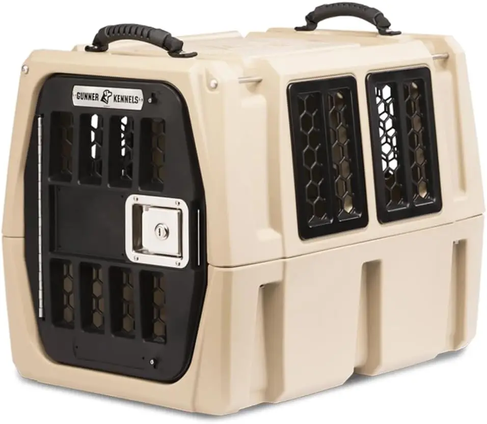 

G1 Small Dog Kennel, Double Wall Rotomolded Travel Crate, 5 Star Crash Tested Pet Carrier, Tan