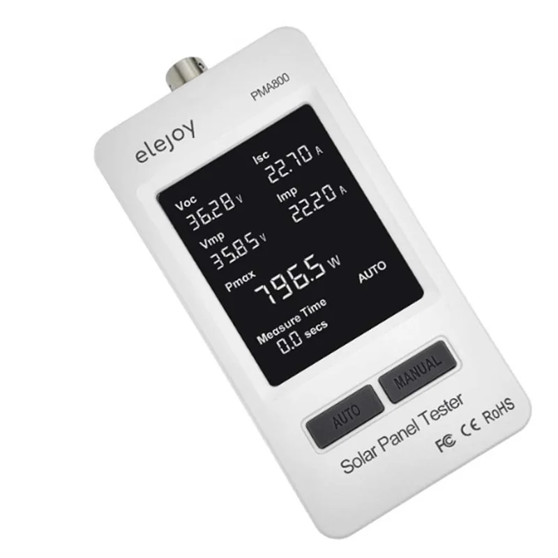 

ELEJOY Photovoltaic Panel Solar Panel Tester PMA1800/PMA800 Multimeter MPPT Auto/Manual Voltage Tool Voltmeter Power Tester 800W