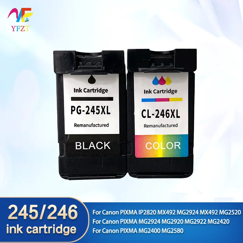 PG-245 CL-246 PG245XL CL246XL Ink Cartridge For Canon Pixma IP2820 MX492 MG2924 MX492 MG2520 MG2920 MG2400 MG2580 Printers