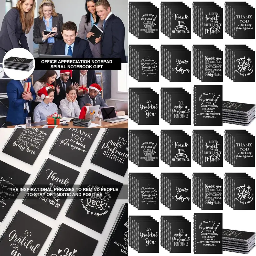 

Bulk Inspirational Notebooks: 50 Pack for Employee Appreciation & Holiday Gifts