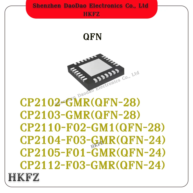 CP2102-GMR CP2103-GMR CP2104-F03-GMR CP2105-F01-GMR CP2110-F02-GM1 CP2112-F03-GMR Chip IC QFN