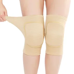 Rodilleras de compresión deportivas, Protector elástico de rodilla, soporte de esponja gruesa para rodillas de entrenamiento de voleibol con rodillo de baile