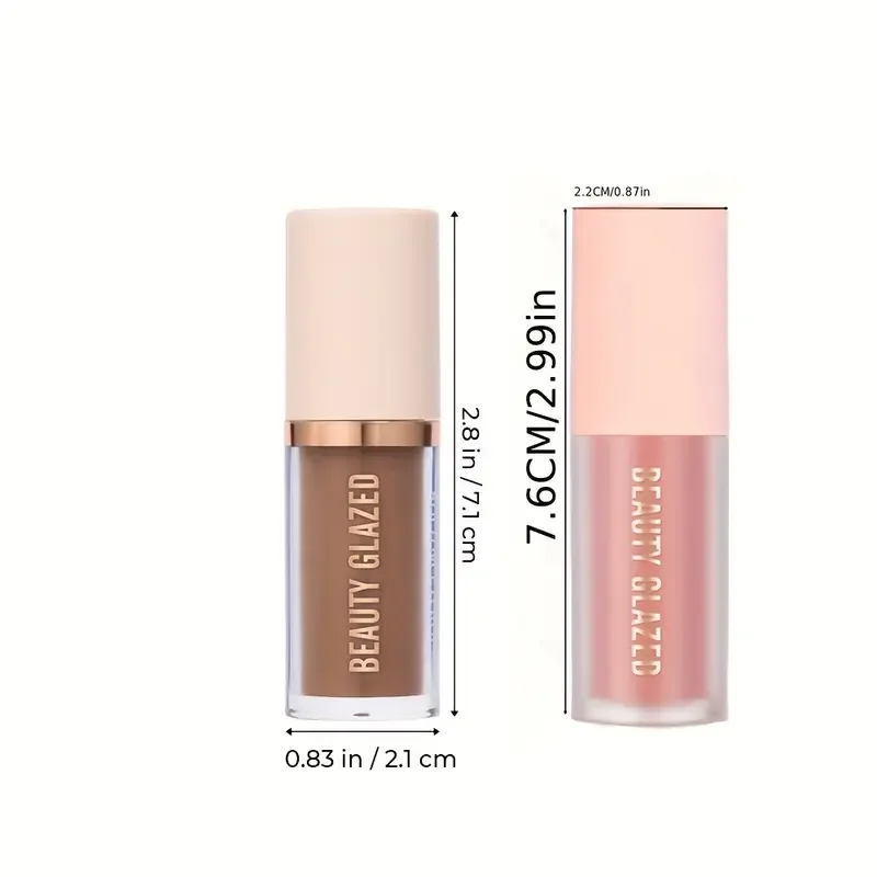 Ensemble de maquillage pour fard à joues et corps liquide, mat, léger et imperméable, Combo de beauté naturelle lisse pour femmes, 2 pièces/ensemble