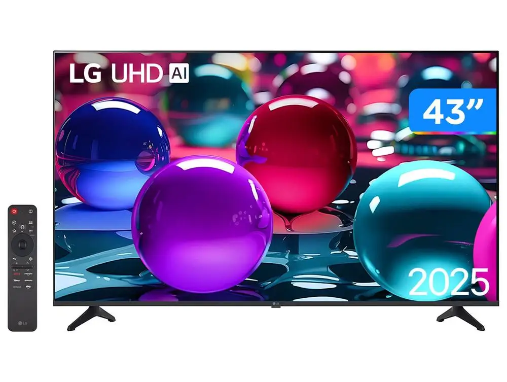 معالج تلفزيون ذكي 43 بوصة LG 4K Ultra HD 43UA7500PSA webOS 25 AI 4K Gen8 مع Alexa 3 HDMI