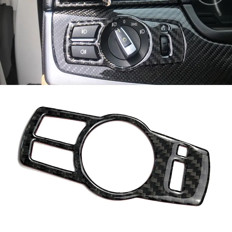 

For BMW 5 series F10 F07 F01 F25 F26 X3 X4 Car Carbon Fiber Heading Switch Button Cover Trim