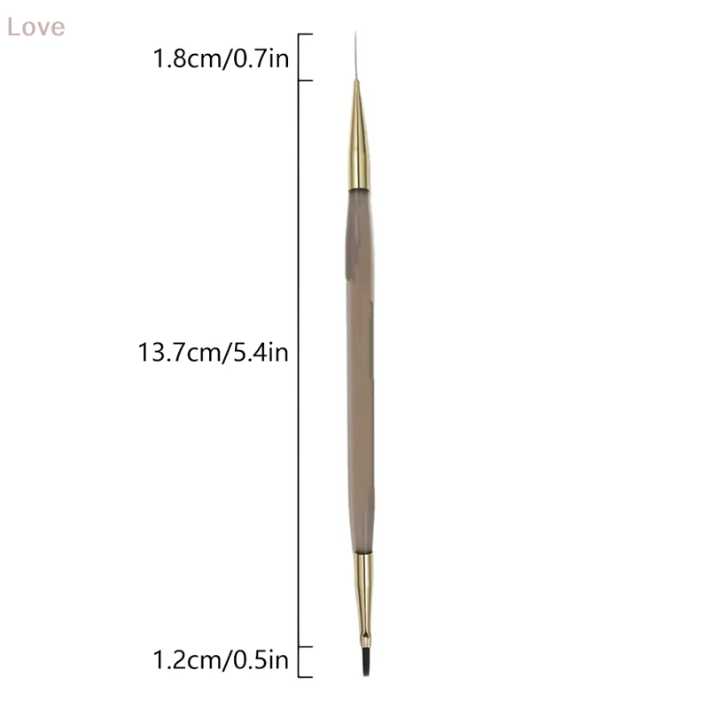 [L & P] 1 قطعة فرشاة فنية للأظافر متعددة الوظائف شريط بطانة فرش النمذجة تموج الماء لتقوم بها بنفسك تصميم أداة شعيرات صلبة