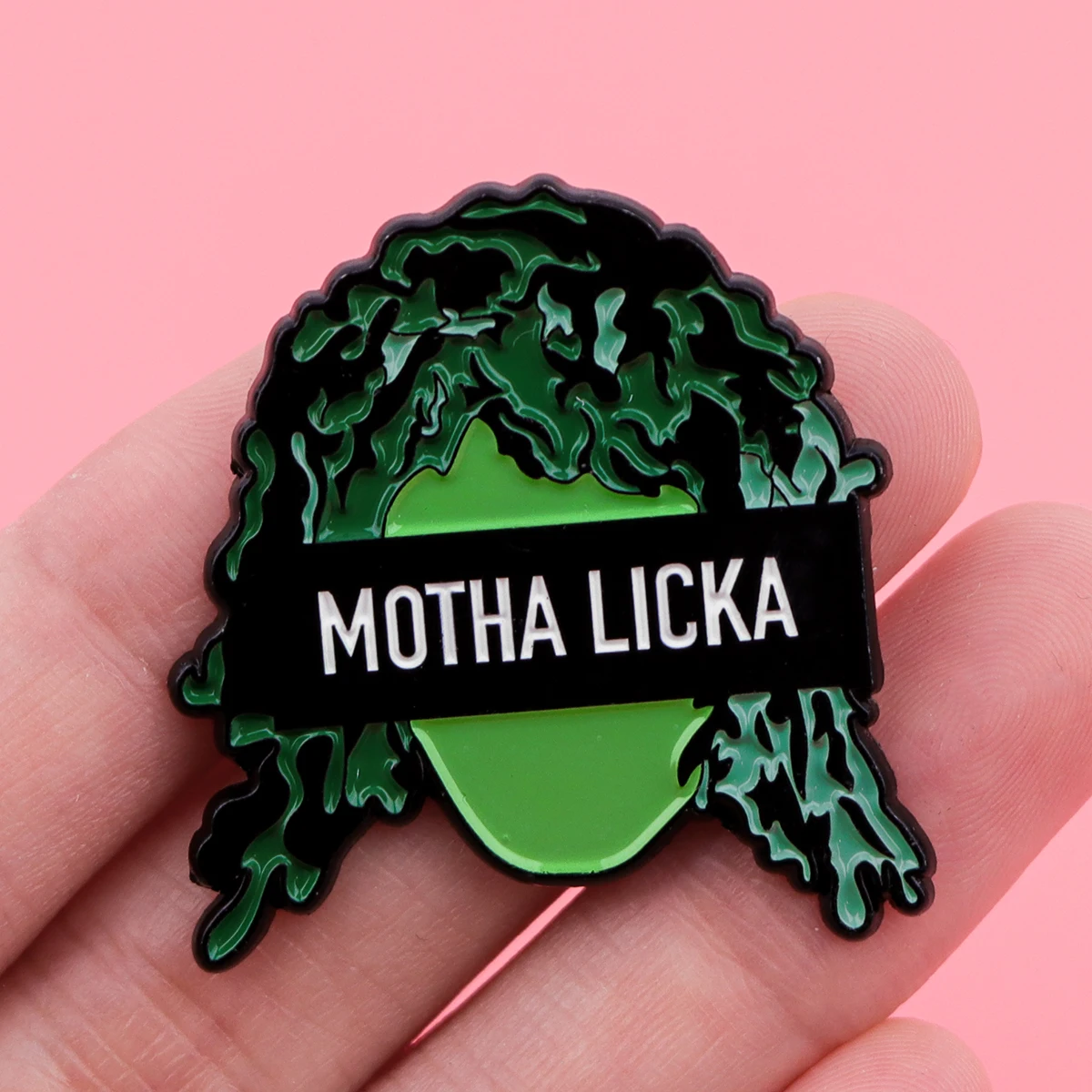 MOTHA LICKA Esmalte Lapela Pin Crachá Pins Chapéus Roupas Mochilas Decoração Acessórios de Jóias Presente