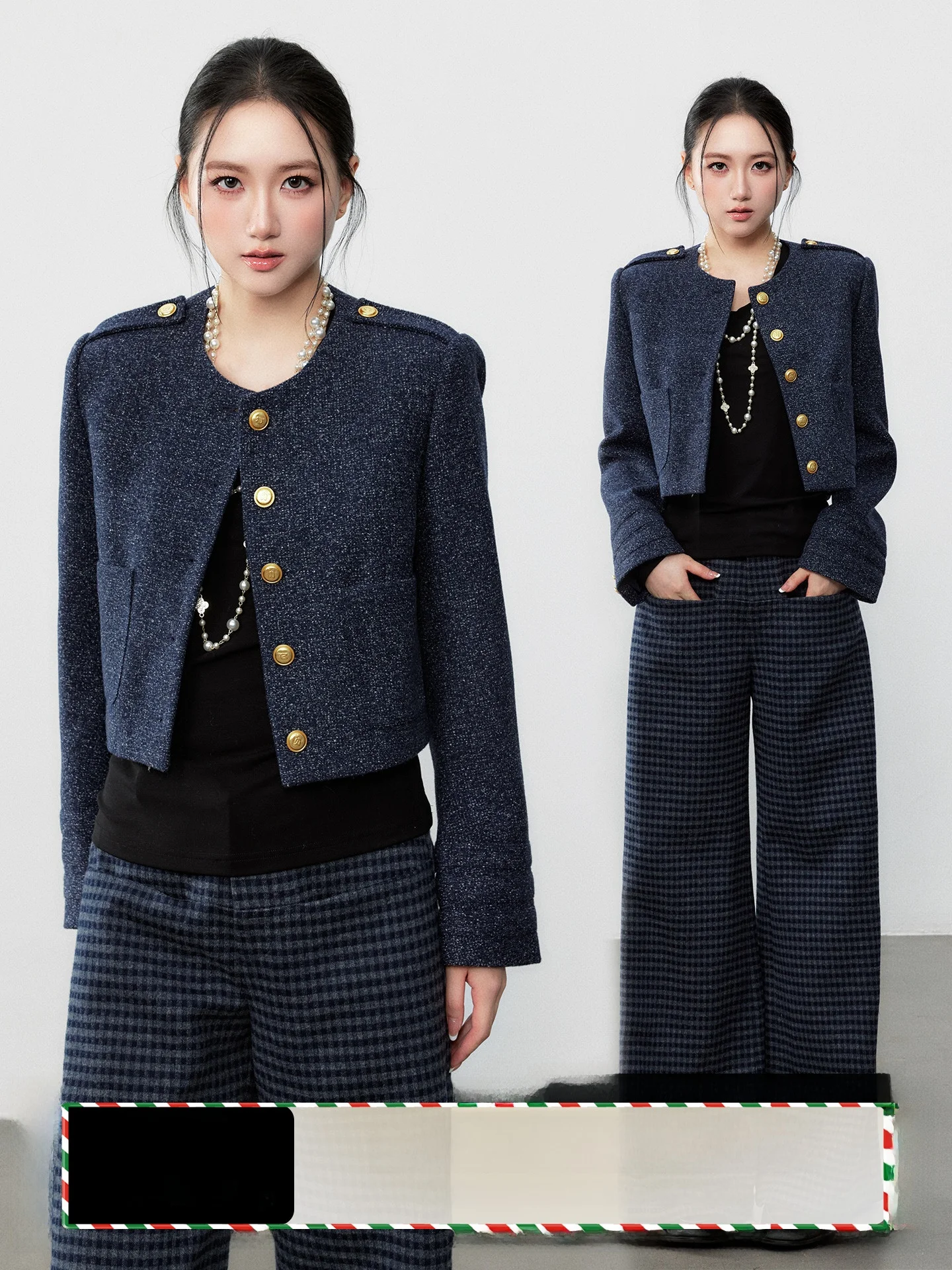 

Yuzhi Camere Coat Korean Sle round Ne Open Cardigan Autumn Winter New Arrival Small Fraance Sle Wealth Fly Princ