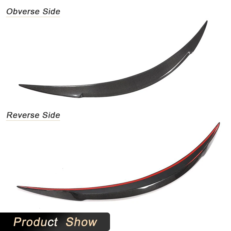 Full Carbon Fiber Car Rear Trunk Spoiler Wings for Tesla Model S Sedan 4-Door 2014-2023 Auto Racing Rear Spoiler Boot Wing Lip