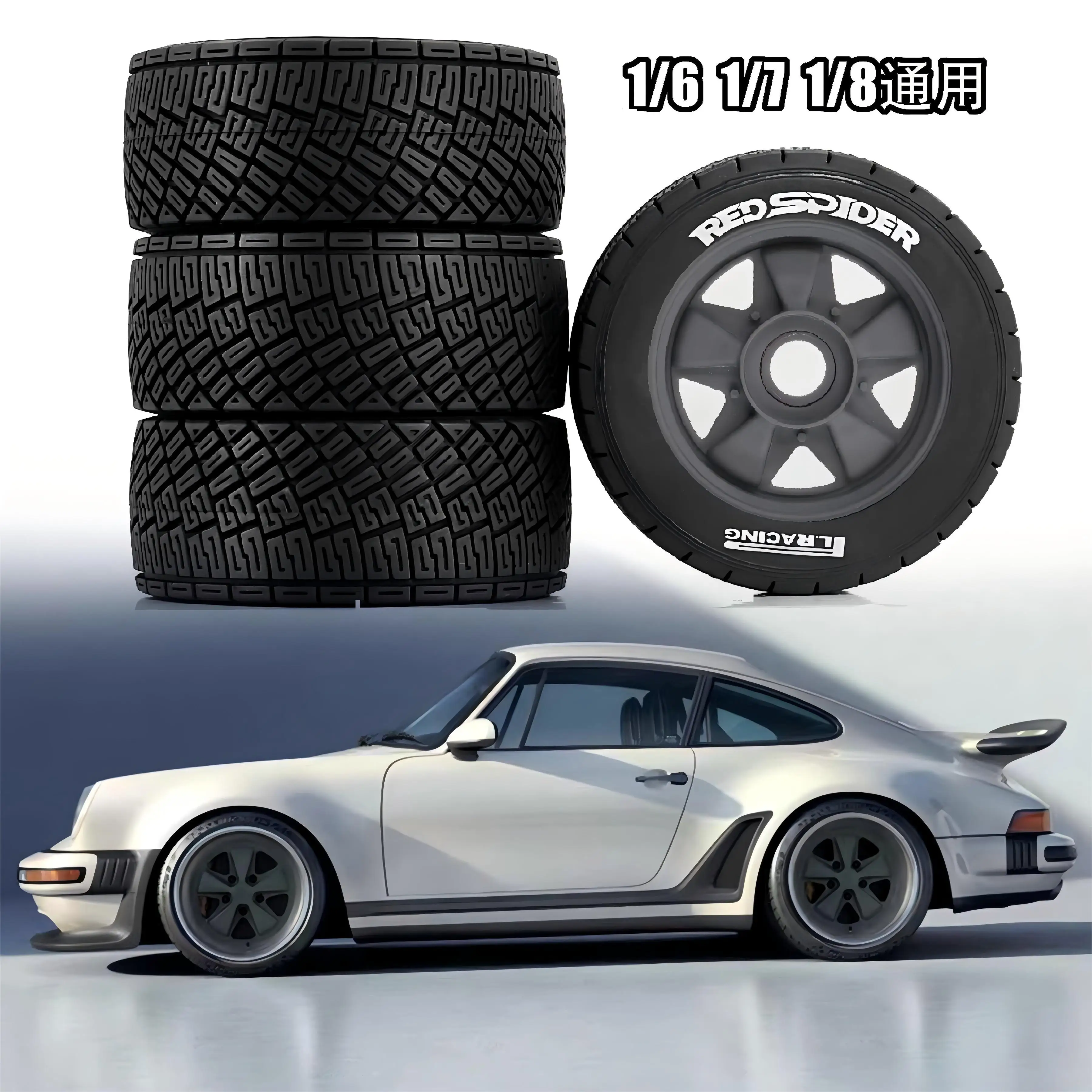 

RC Rally Off-Road Багги Шины Колесо 100 мм 1/7 1/8 Масштаб 4 шт. 17 мм Шестигранные детали для обновления ARRMA Traxxas Redcat Redcat Kyosho HPI H