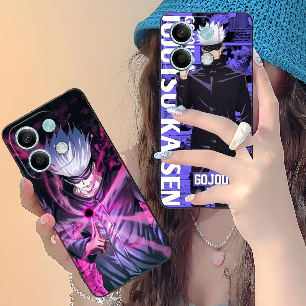 

Чехол для телефона Jujutsu Kaisen Satoru Gojo для Xiaomi Redmi Note 14 13 12 11 S Pro Plus 4G 5G с цветным принтом, роскошный чехол для мобильных телефонов