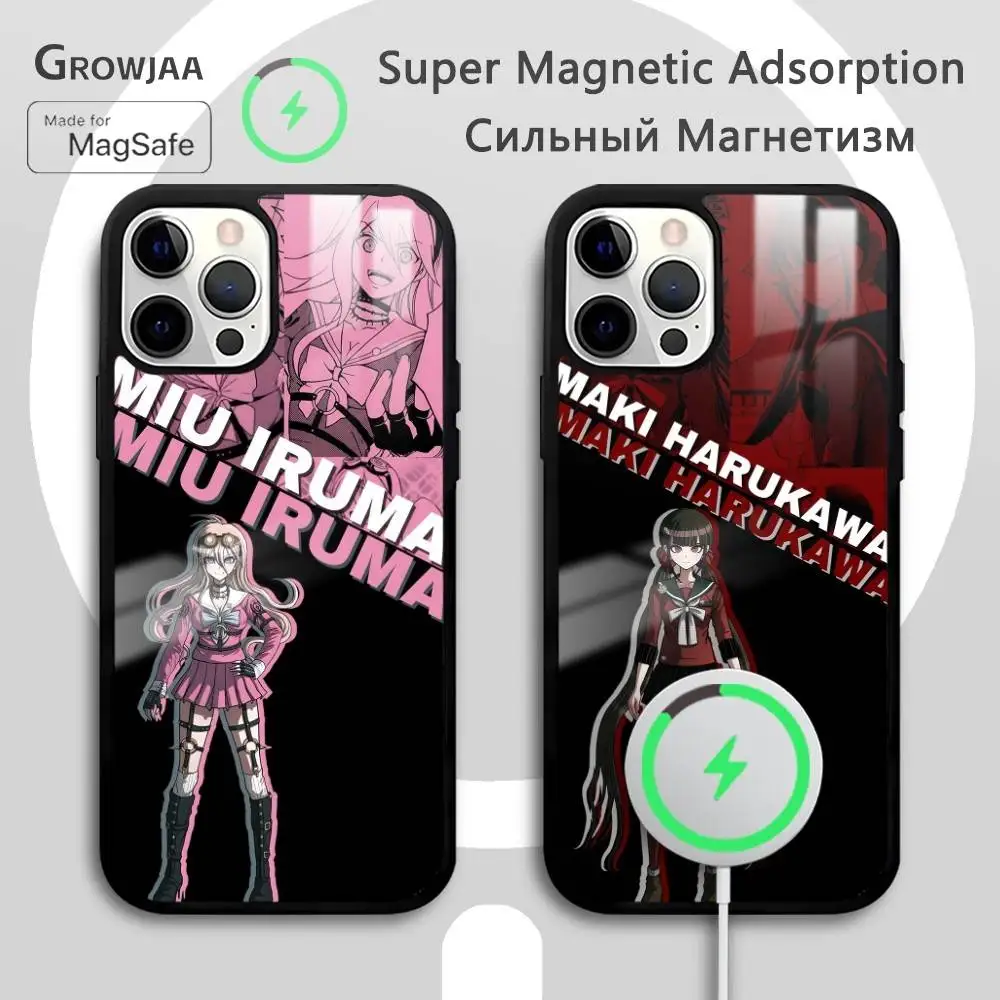 

Classic Novel D-Danganronpa Phone Case For iPhone 16 15 14 13 12 11 Pro Max Plus Mini Magsafe Mirror Wireless Magnetic Funda