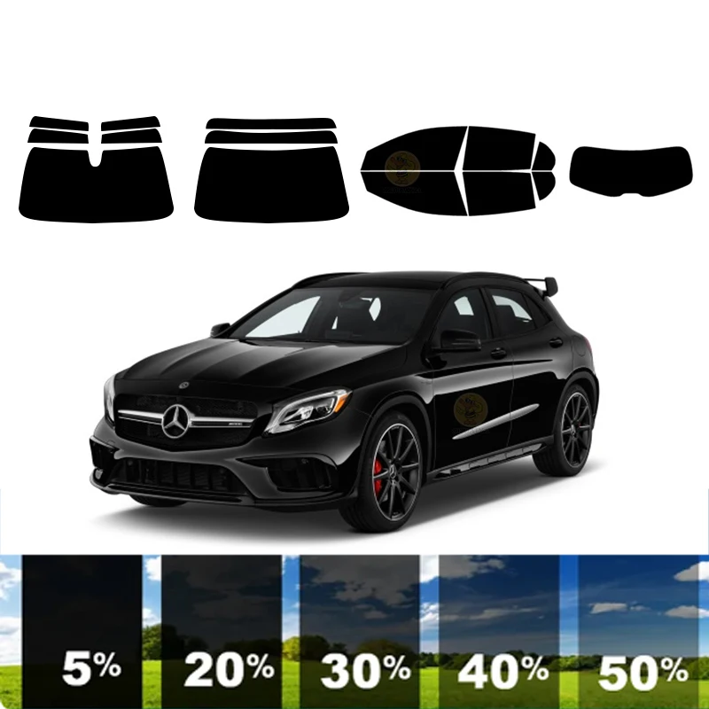 precut Removable Window Tint Film Car 100% UVR 5%-70%VLT Heat Insulation Carbon ﻿For MERCEDES-BENZ GLA-CLASS 4 DR SUV 2015-2020