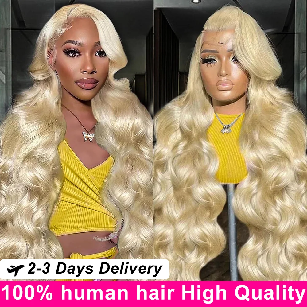 

13x6 Body Wave 30 40 Inch 613 Blonde Human Hair Wig 13x6 200 Density Brazilian 13x6 Lace Natural Color Black Front Wig