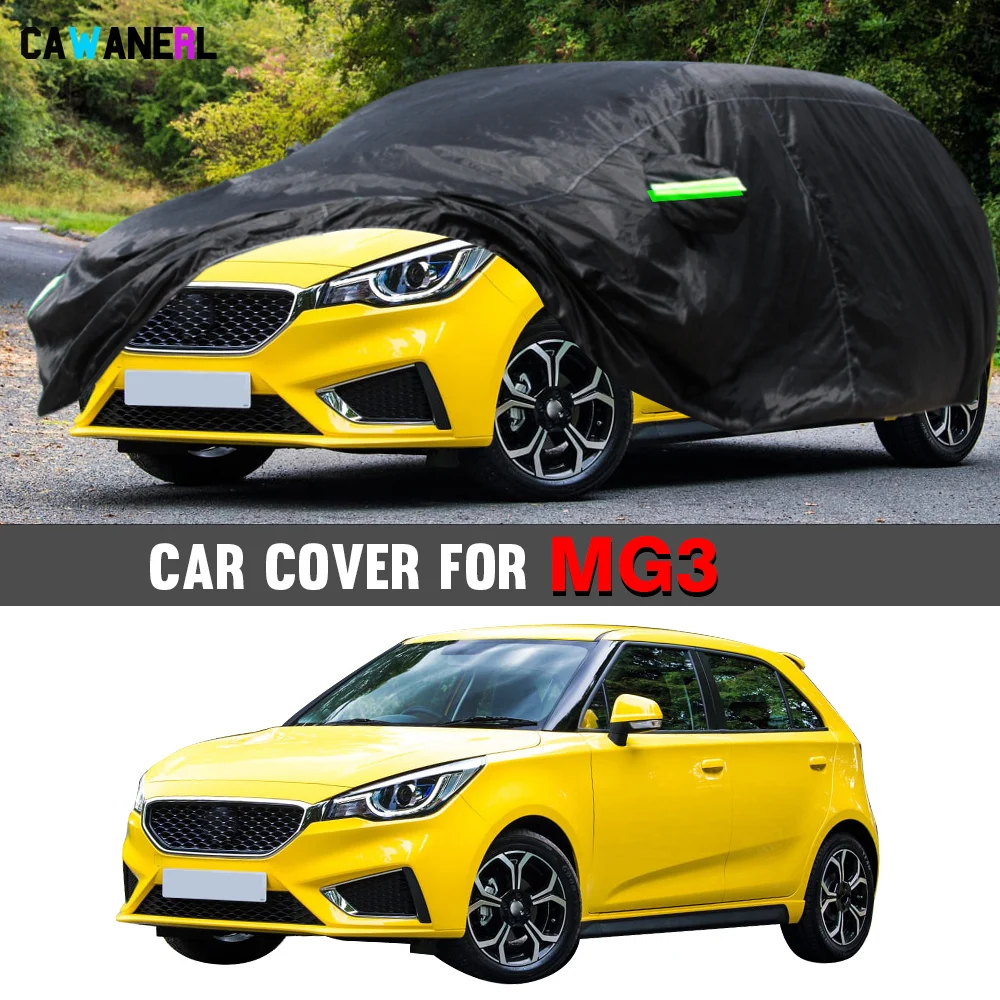 

Black Car Cover For MG 3 2008-2026 Waterproof Auto Sun Rain Snow Scratch Resistant Cover Dustproof