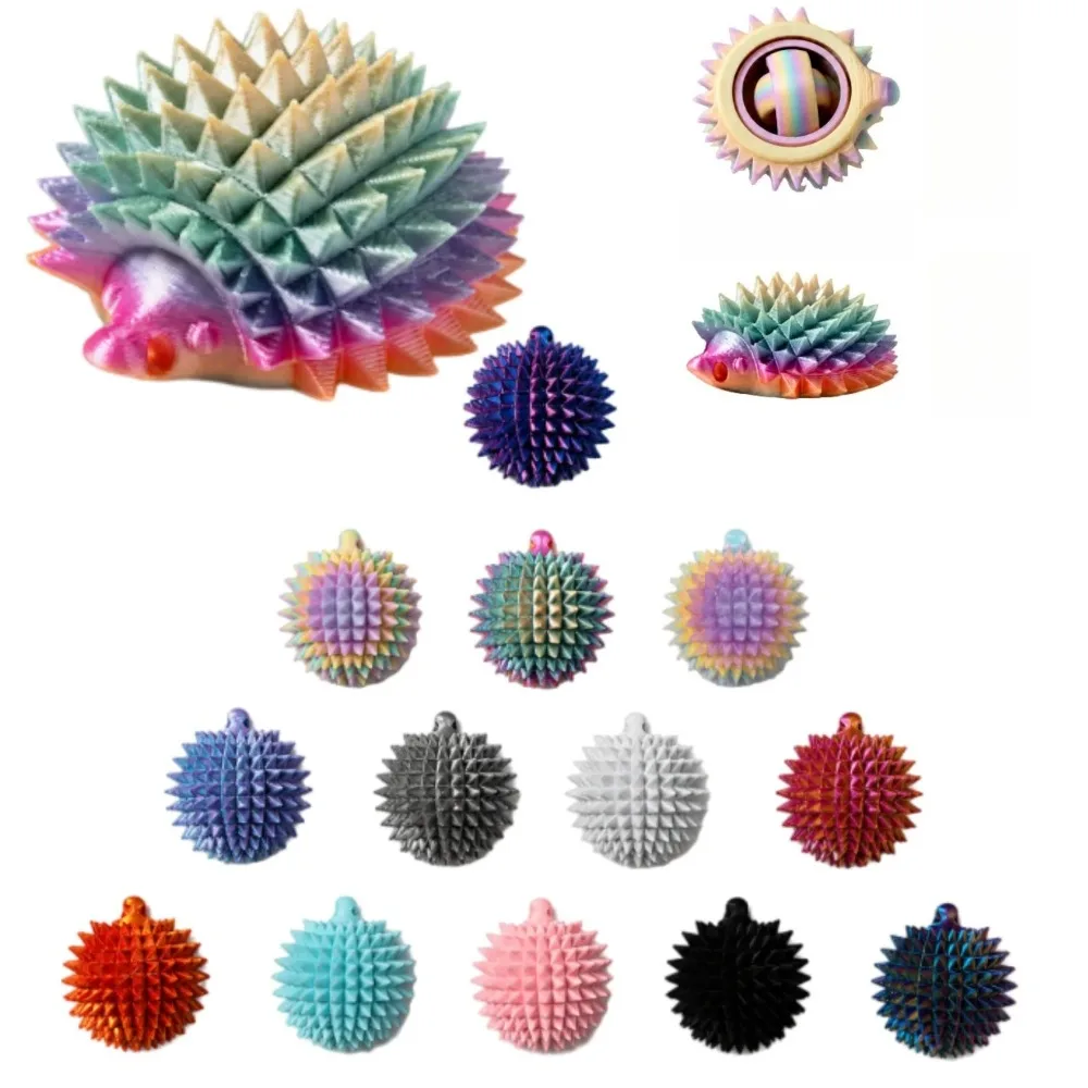 NEW 3D Printed Hedgehog Figurine Joint Mobility Articulated Hedgehog Figurines Home Office Desk Crafts Ornament Birthdays Gift