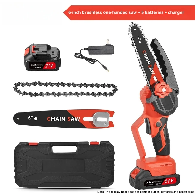 

6-Inch Brushless Electric Chain Saw Handheld Pruning Saw Pila Łańcuchowa Akumulatorowa Akku Kettensäge Mini Chainsaw 충전톱