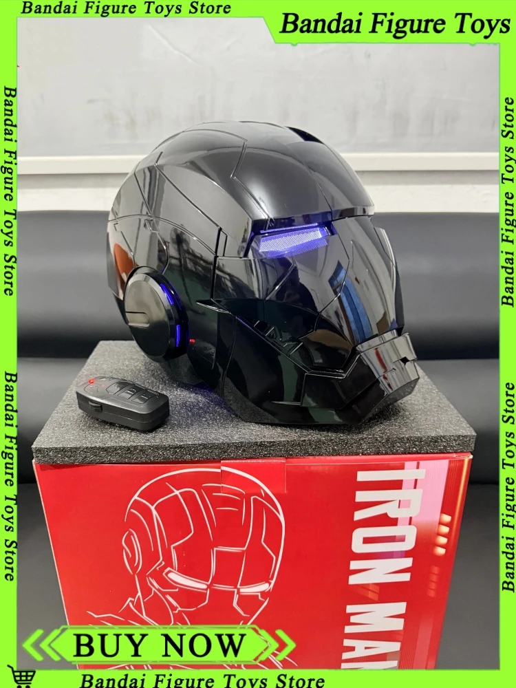 Neuer schwarzer Mk5 Iron Man Helm The Avengers 1:1 tragbarer Helm, verwandelbar, sprachaktiviert, elektrisch, Sammlerstück, Dekoration, Geschenk