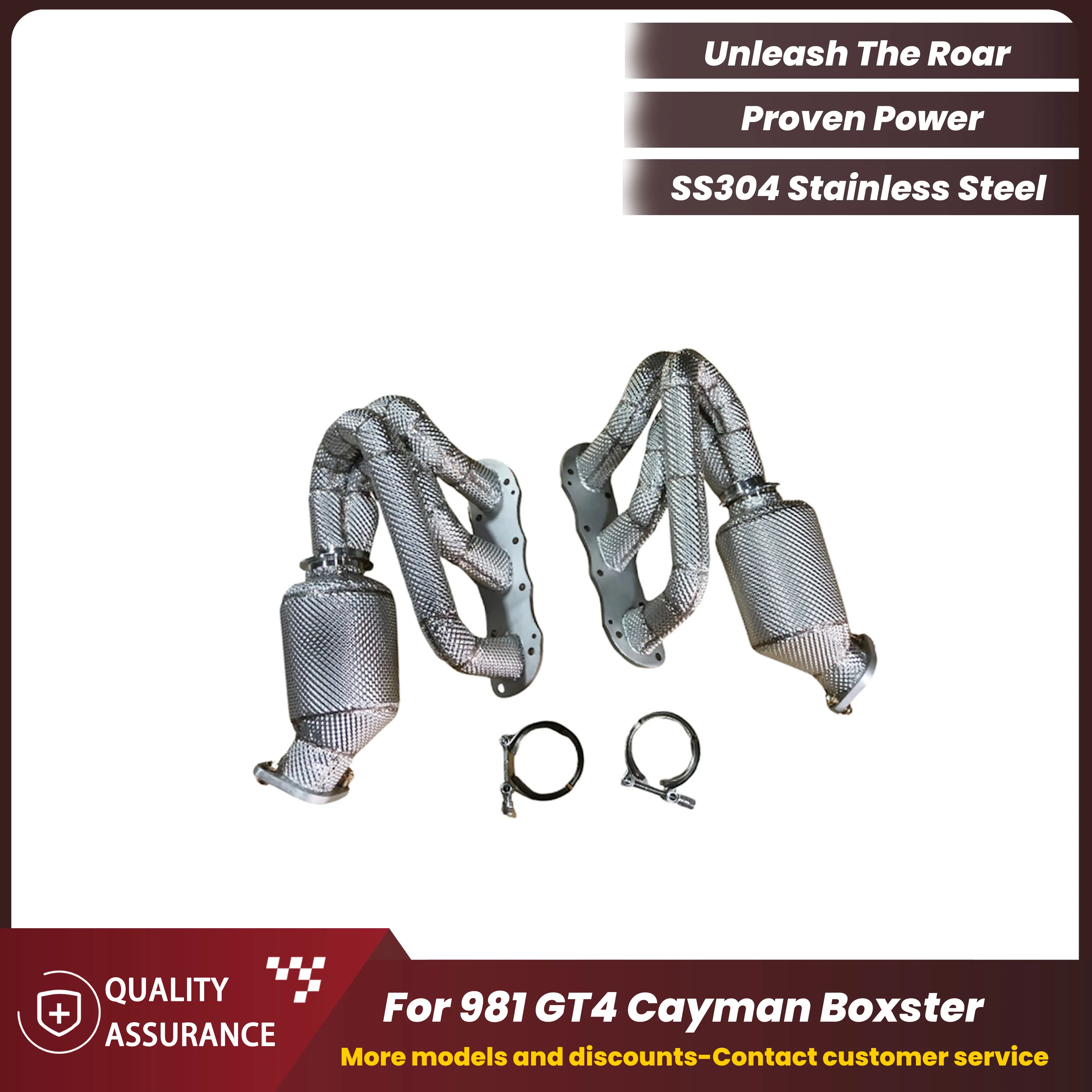 

High Performance High Flow Headers for Porsche 981 GT4 Cayman Boxster 3.8L 2015-2018 by ECCF