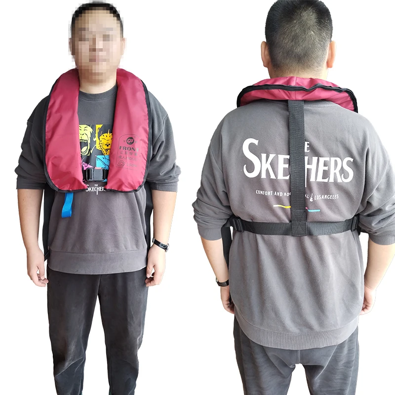 Auto Inflatable Life Jacket 150N Double Chamber for Adults Boating Fishing Safety