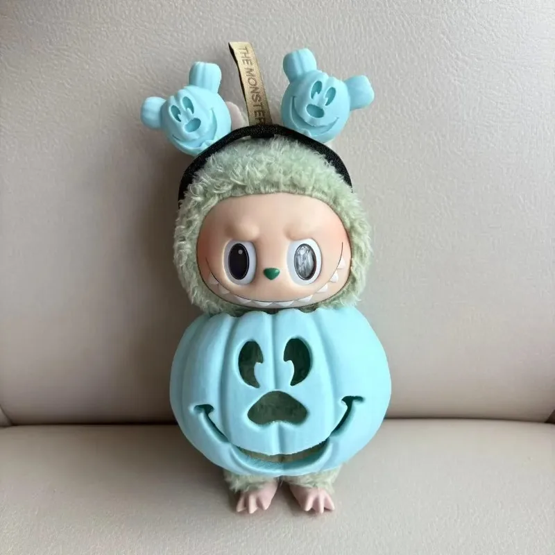 Kleidung für Labubu Halloween Farbverlauf Buntes Kürbis-Outfit-Set für 1.0 3.0 Generation Figur Sammlerstück Dekor Labubu Cosplay