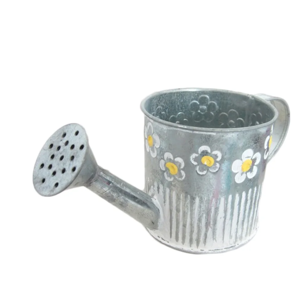 

Iron Vase Simulation Watering Pot Shape Artistic Bucket Flowerpot Creative Home Decoration Iron Vase Flower Pot