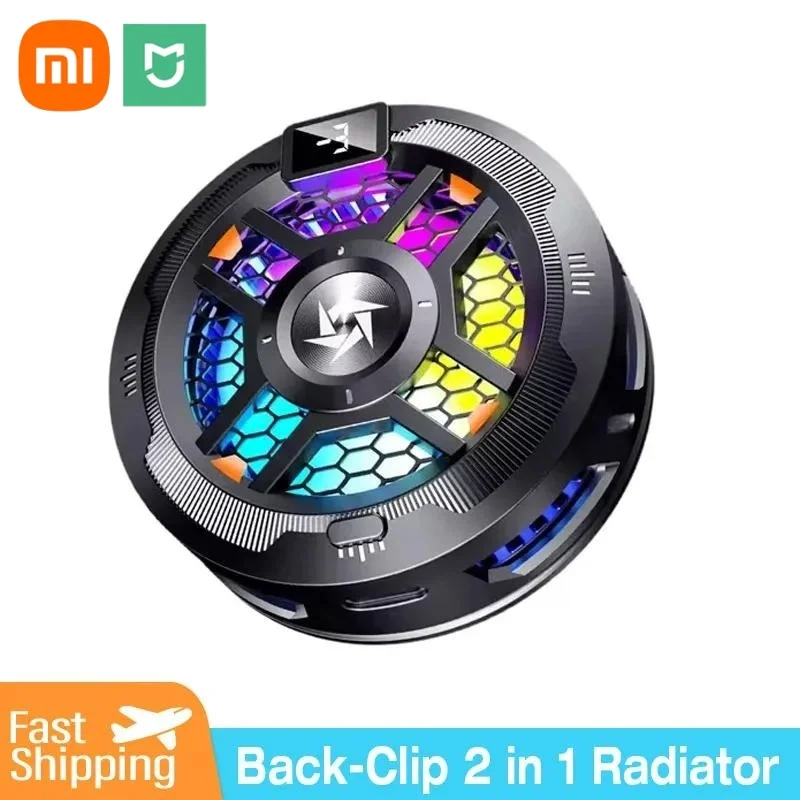 Xiaomi MIJIA Mobile Phone Magnetic SL18 Back-Clip 2 in 1 Semiconductor Refrigeration Fan Radiator for IOS Android PUBG Game