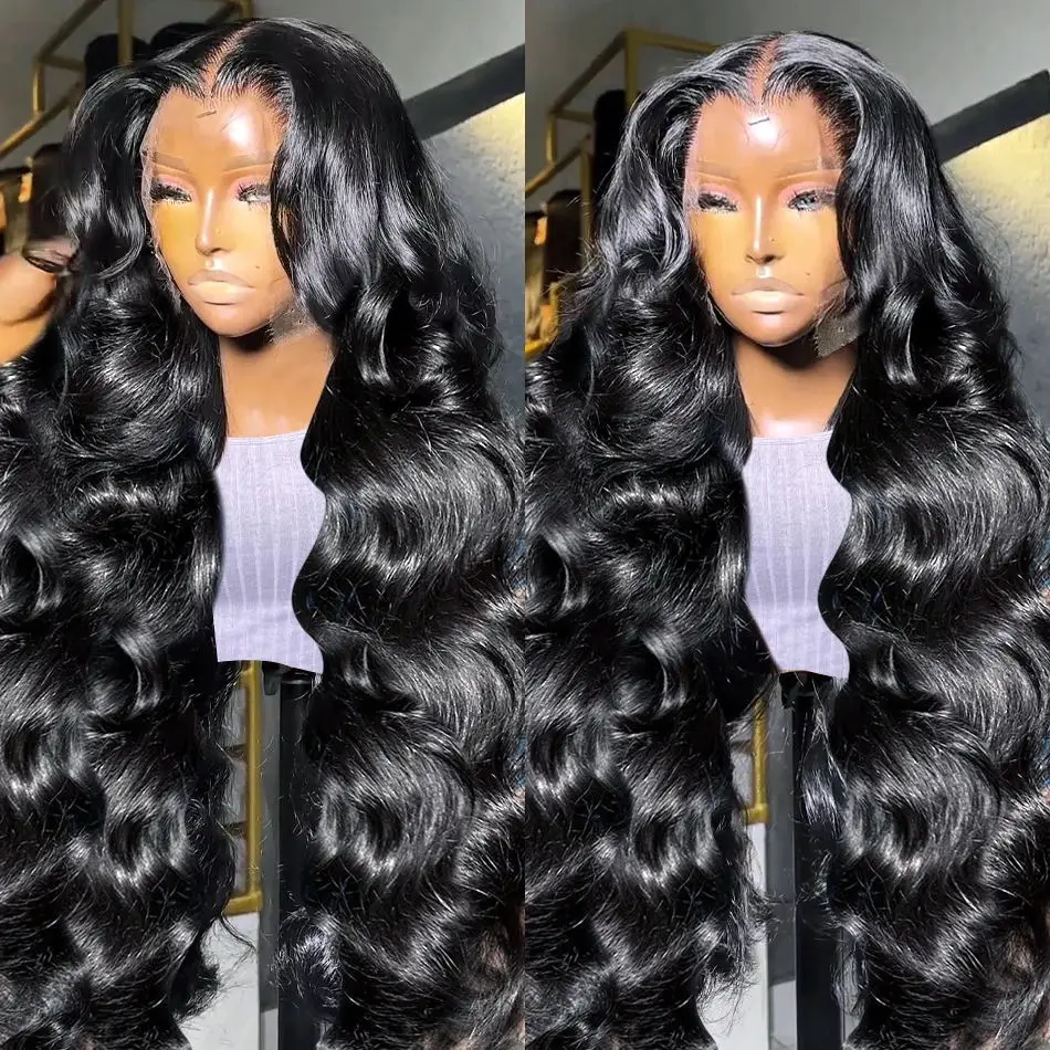 

13x4 Body Wave Lace Frontal Human Hair Wig Brazilian 180 Density 30 40Inch Water Wave Hd Lace Wig 13x6 Human Hair Wigs For Women