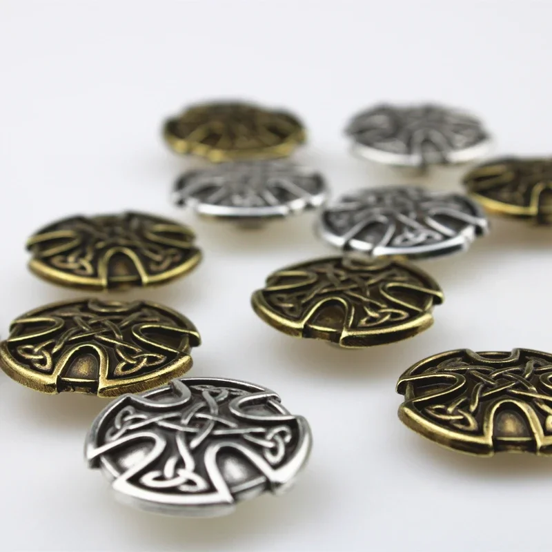DIY Leather Metal Accent Clasp Celtic Knot Embellishment Clothing Hardware Accessory Decoration