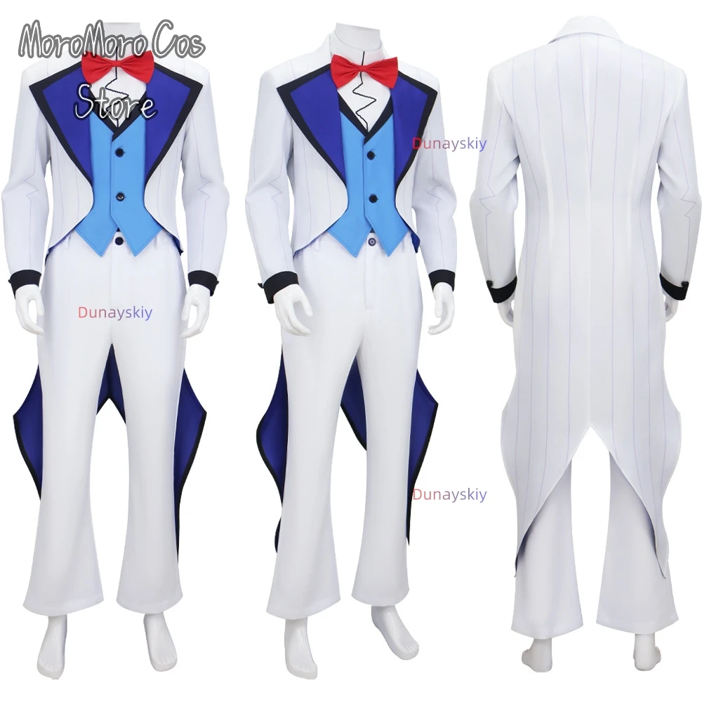 2025 New Anime Cosplay Hotel VOX Cosplay Costume White Suit Top Pants Women Men Halloween Roleplay Clothes - view 6
