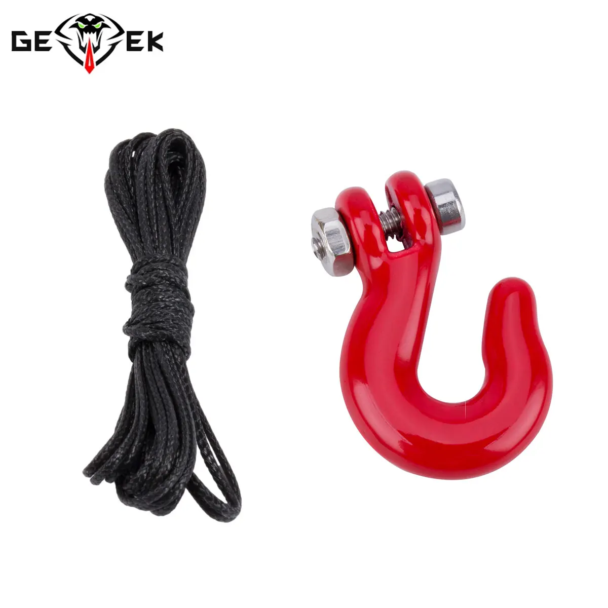 1/10 Scale Winch Hook Trailer Hook Rope for RC Crawler Car SCX10 TRX4 RC4WD D90 CC01 Tamiya LCG Chassis Decorative Accessories