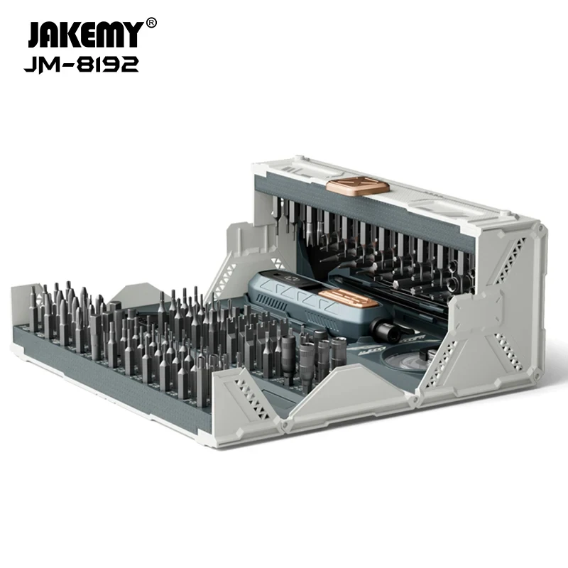 JAKEMY JM-8192 Set di strumenti per cacciavite di precisione 180 in 1 punta magnetica CR-V iPhone PC console di gioco occhiali per orologi