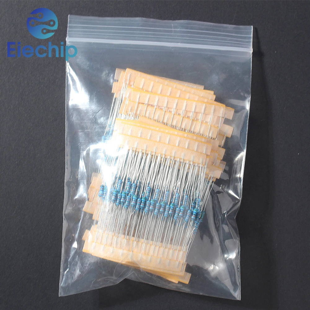 500PCS 50 Values 1/4W Resistor Assorted Set Pack,1 Ohm ~10M Metal Film Resistor Kit,High-Quality set of resistor 39K 47K 56K 68K