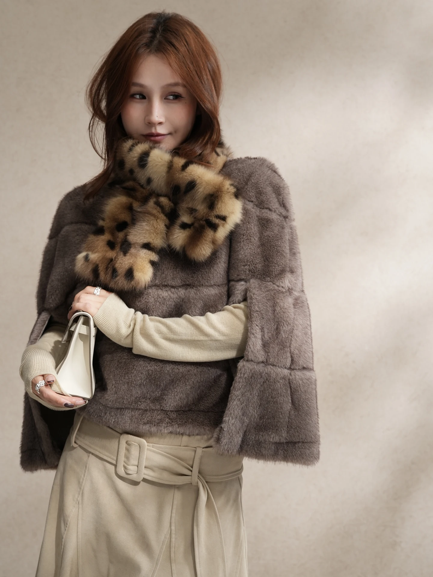 

Элегантное женское пальто Bluetique Chic из искусственного меха норки, роскошное, экологичное, модное, с длинными рукавами, повседневное, укороченное