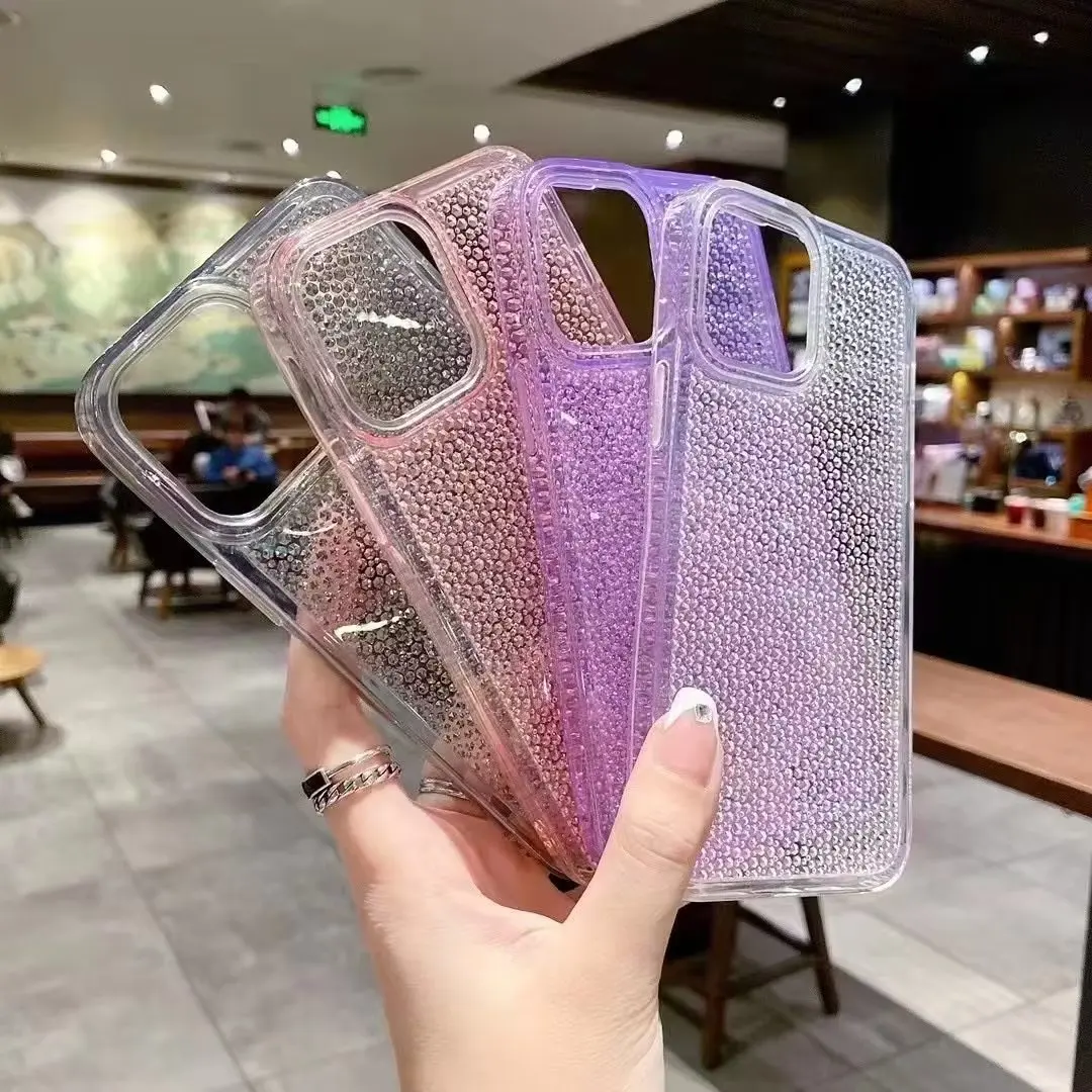 

Glitter Case Clear Bling For iPhone 14 13 Pro Max 11 XR XS 8 7 Plus 6S 12 Pro Foil Shining Transparent Soft TPU Shockproof Cover