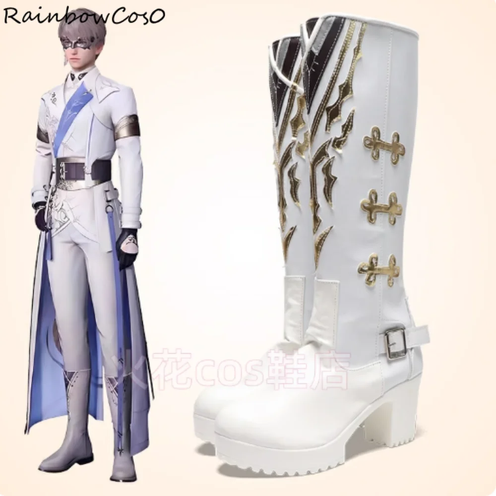 

Xavier Love and Deepspace Обувь для косплея Сапоги Игра Аниме Вечеринка Хэллоуин RainbowCos0 W5307