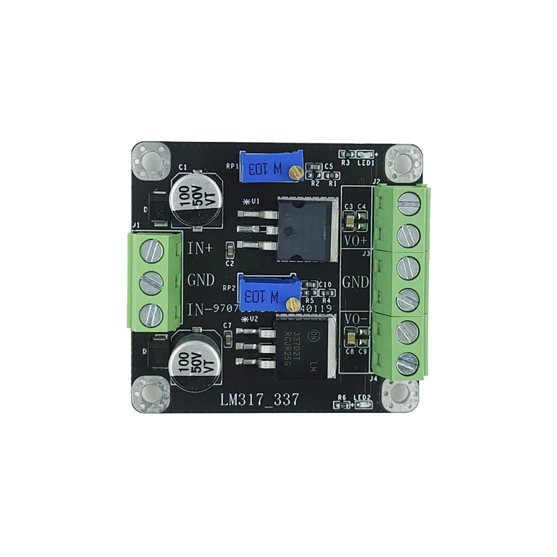 LM317 LM337 Positive and Negative Power Input Adjustable Output Step-down Linear DC Stabilized LDO Power Module