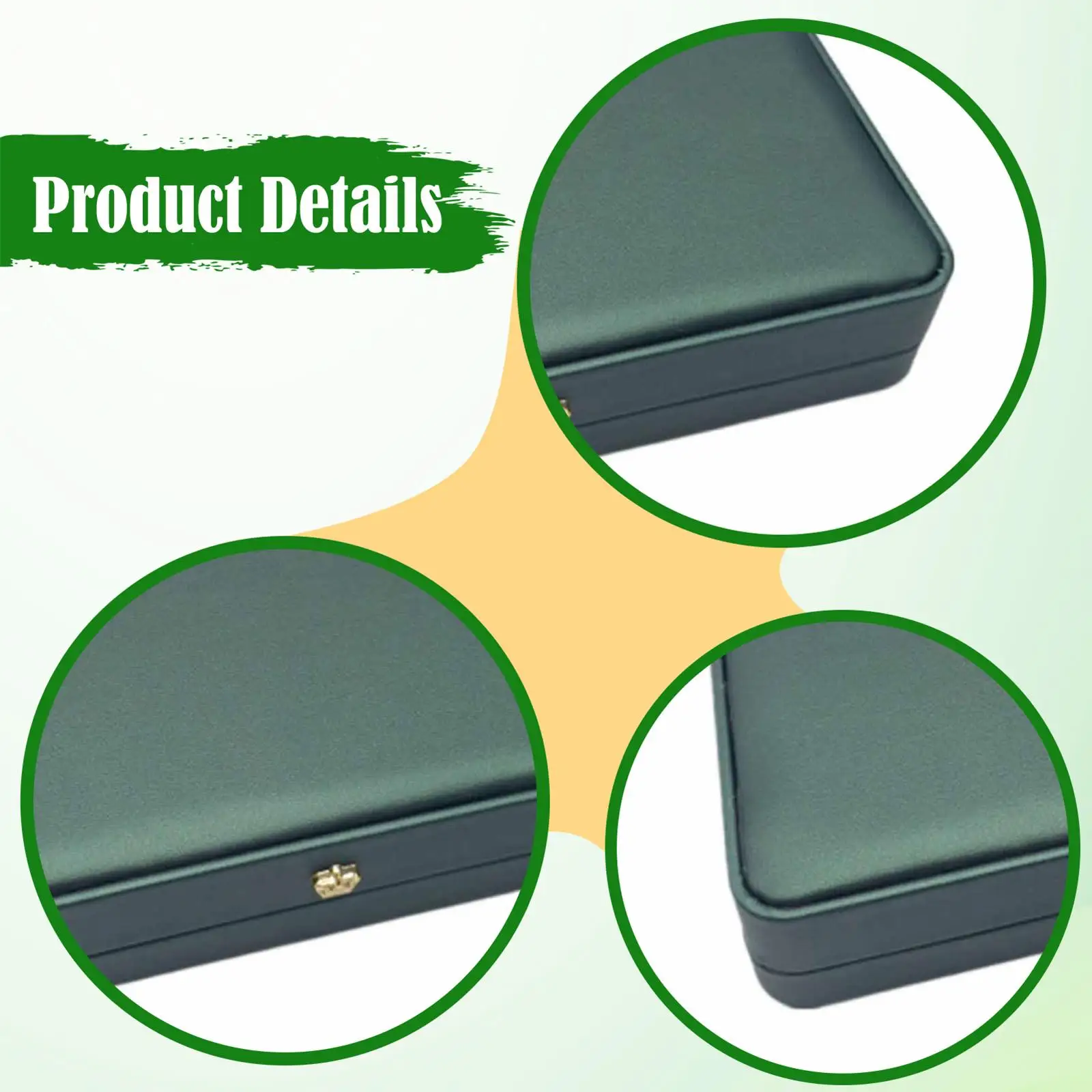 حامل صندوق مجوهرات محمول، هدايا متعددة الاستخدامات من جلد البولي يوريثان مع غطاء مفتوح قابل للطي، منظم علبة العرض لأمي الساعة