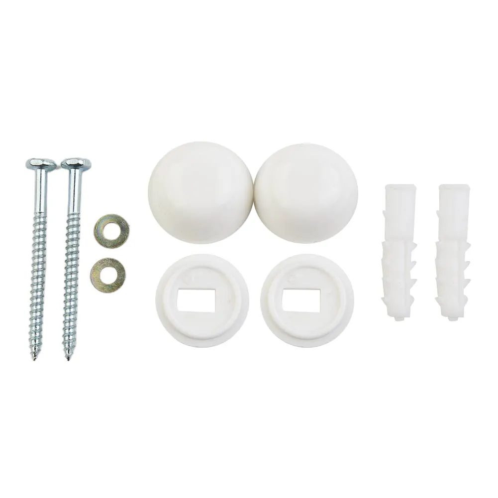 Mounting Screws Semi Pedestal Basins White Anchor Bidet Bolts Fitting Fixing Kit For Toilet Foot Plastic + Iron