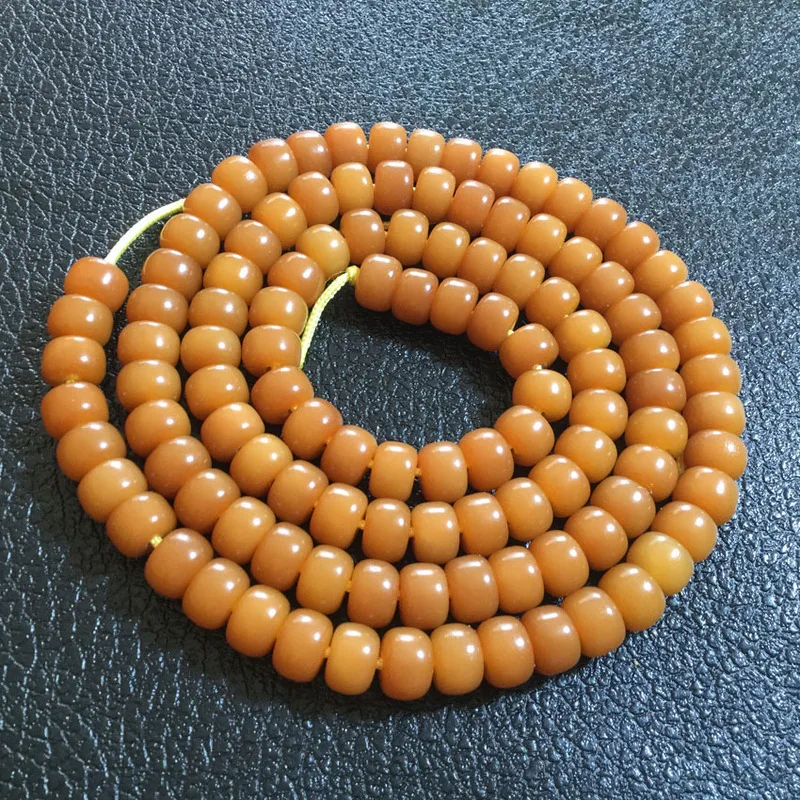 Naturally weathered Bodhi root barrel , 108 , Buddhist prayer beads, decorative bracelet, DIY loose bead accessories
