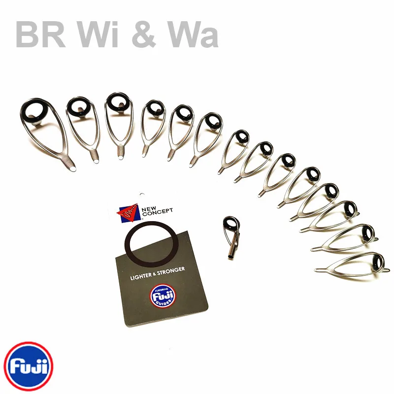 BR Wi & Wa FUJI Boat Guide Kit, LC Guide for Saltwater Fishing Rod, High Quality Guide Kit, 1 Set, 9.6G, 15Pcs