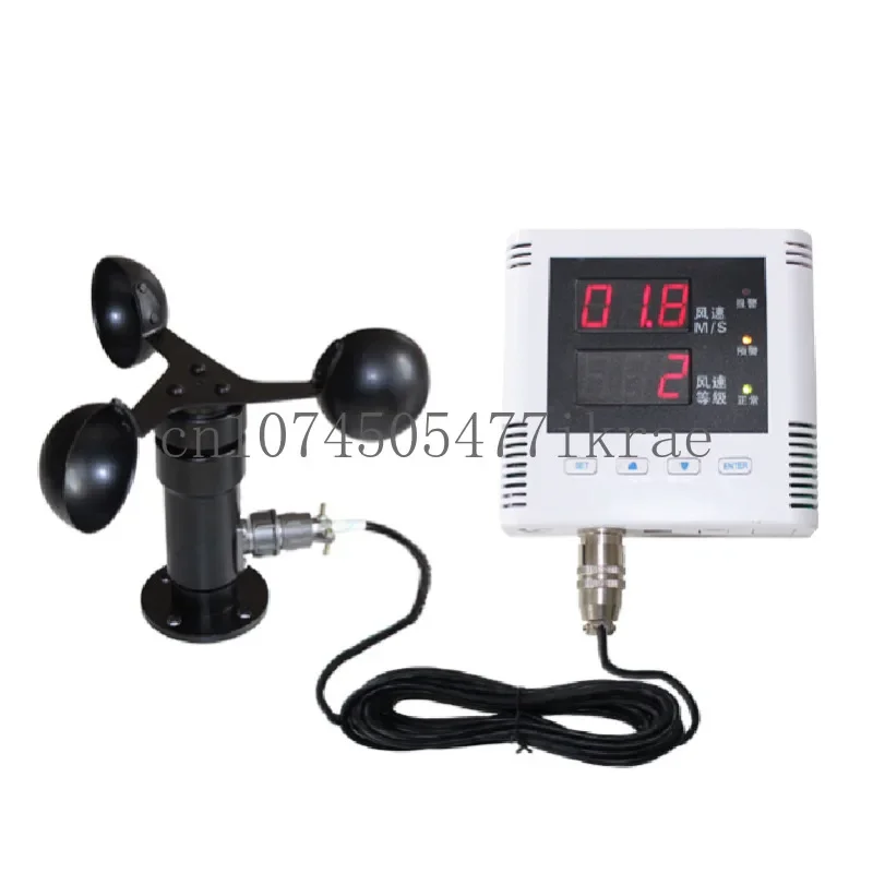 

RS485 Tower Crane Wind Alarm Device Controller Wind Meter Sensor Anemometer Display Engineering