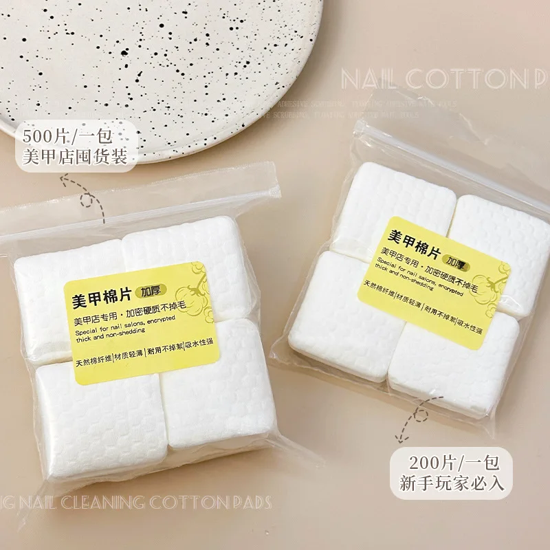 200/500 pz Ispessimento Professione Tamponi di Cotone per Salviette Per Unghie Senza Pelucchi di Alta Qualità Cotone Polish Remover Unghie Artistiche Strumenti di Pulizia