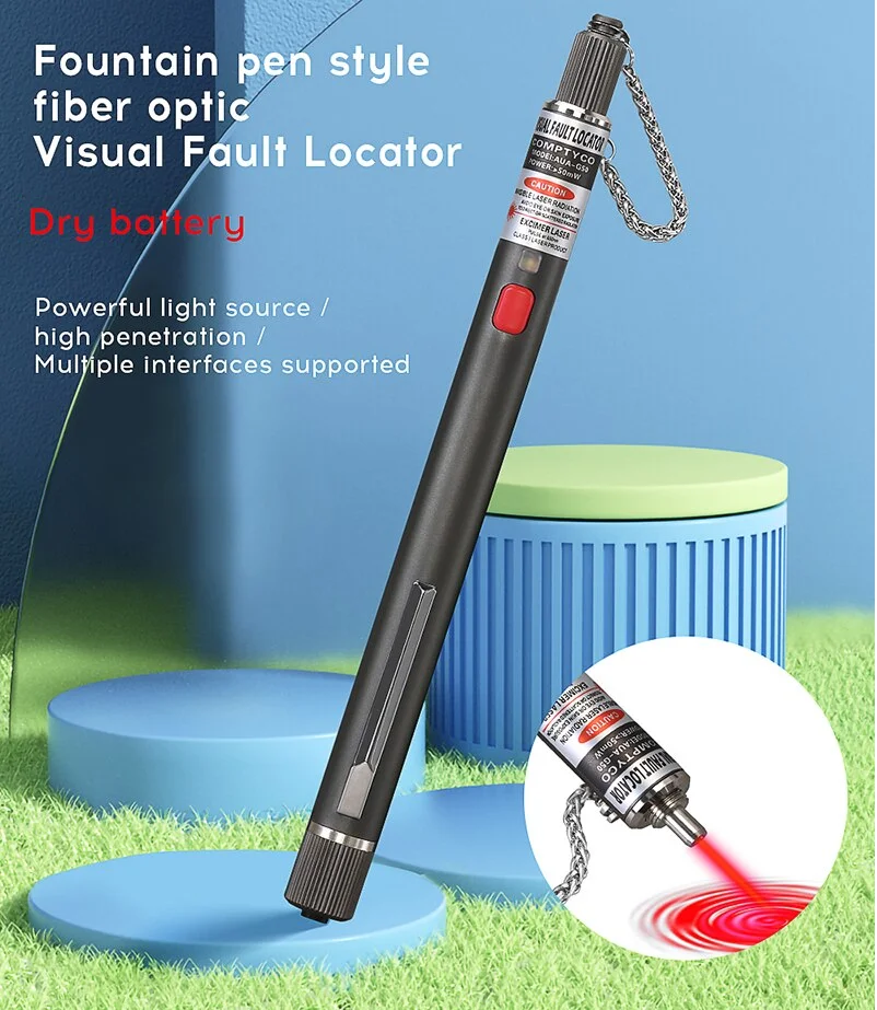 

Free shipping 10KM Visual Fault Locator, Fiber Optic Cable Tester 5-50MW(optional) Range VFL