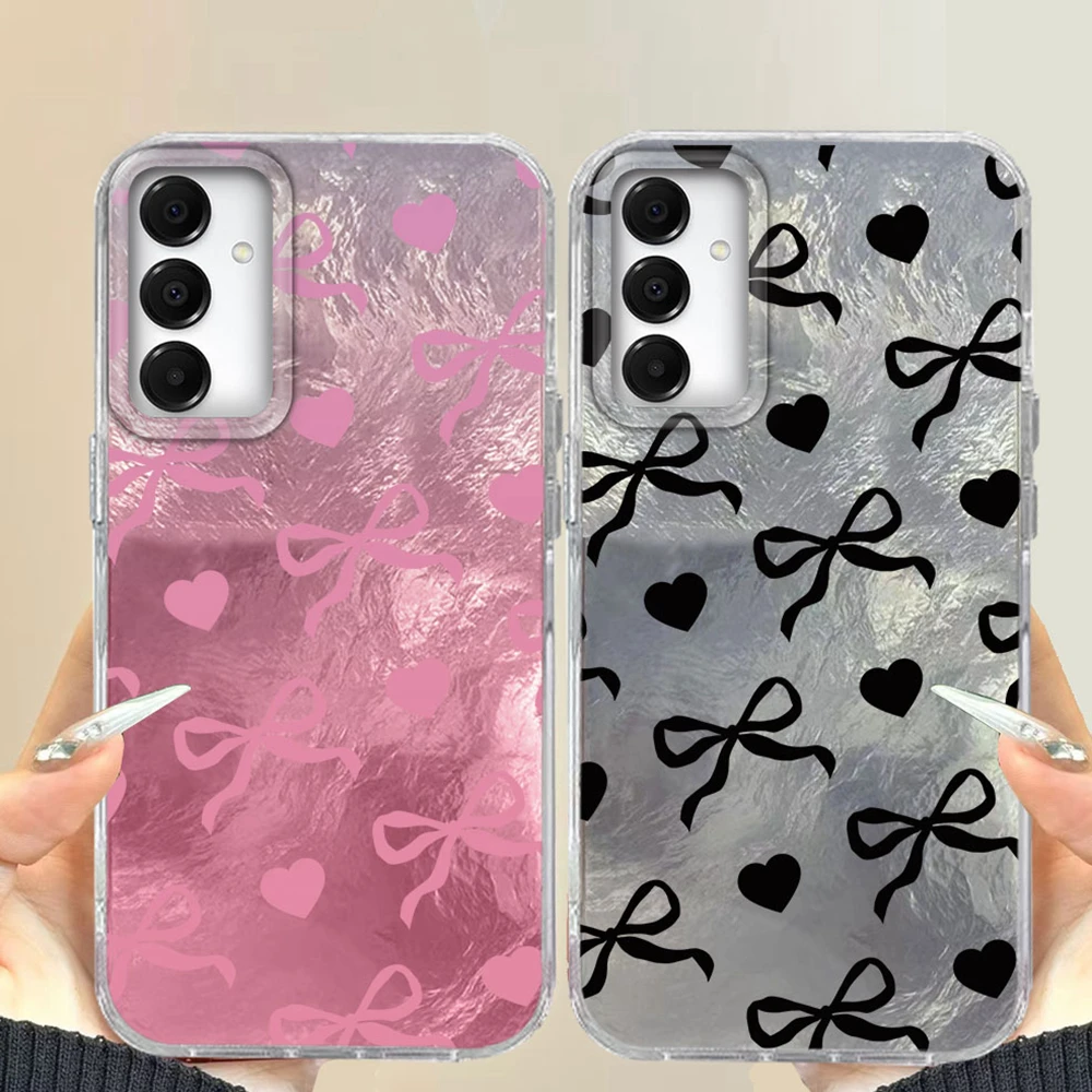 Bunte Herz Liebe Bowknot Telefon Fall Für Samsung Galaxy A55 A16 A07 A17 A26 A36 A56 A25 A35 A14 A34 A54 A15 A13 A32 A12 Abdeckung