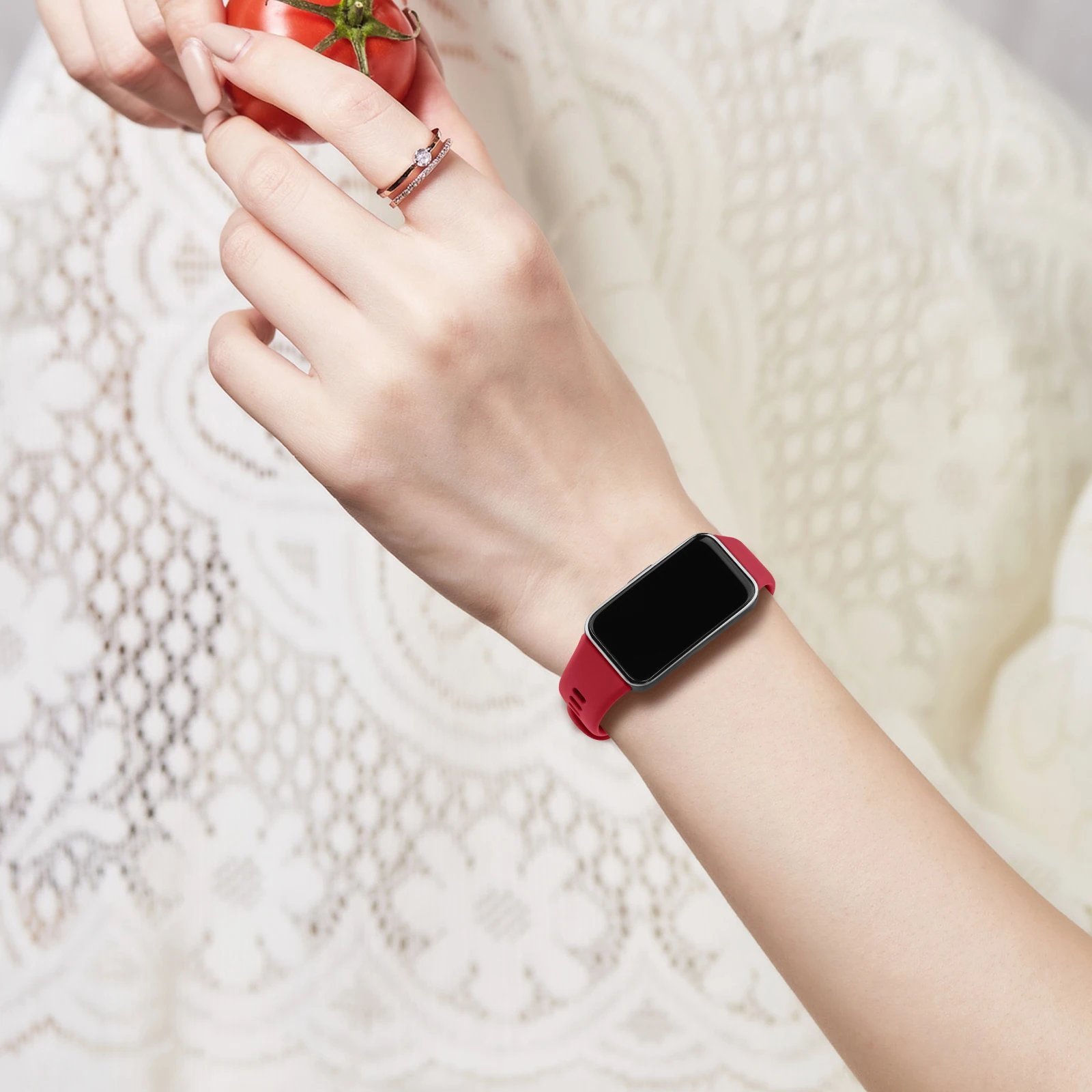 Silicone Strap For Huawei Band 8 9 Sport Breathable Watchband Replacement Wristband Bracelet for Huawei Band 9 8 Accessories