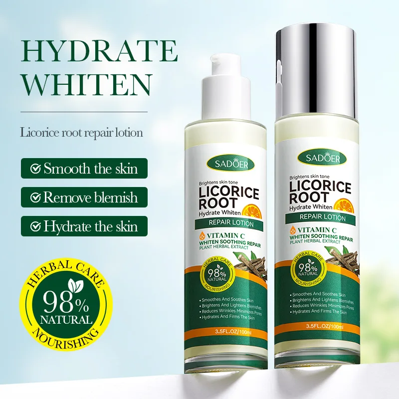 

Licorice Hydrating Whitening Lotion 100ml Licorice Root Repair Lotion Smooth The Skin Remove Blemish Amino Acid Emulsion